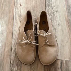 Birkenstock Beige Suede Loafers